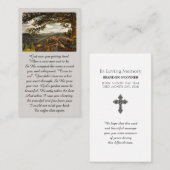 Carte De Visite Remembrance Green Orange Blue Sympathy Card (Devant / Derrière)