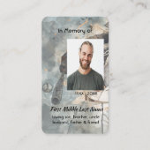 Carte De Visite Remembrance Memorial Memory Card Baseball Sport (Devant)