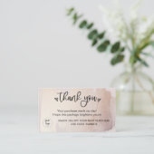 Carte De Visite Remerciement d'affaires pour la commande Insert Bl (Debout devant)