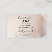 Carte De Visite Remerciement d'affaires pour la commande Insert Bl (Dos)