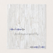 Carte De Visite Remerciements | Bébé Bleu Douche Boho Chic Teepee (Intérieur déplié)