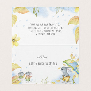 Carte De Visite Remerciements de Baby Shower pour Animaux Fantaisi