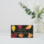 Carte De Visite Remerciez Dieu, Belles feuilles d'automne (Debout devant)