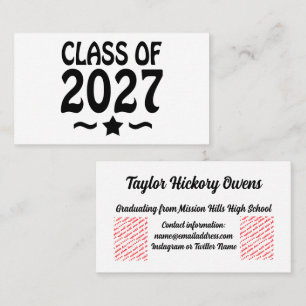 Carte De Visite Remise des diplômes de la promotion 2027 de l'étoi