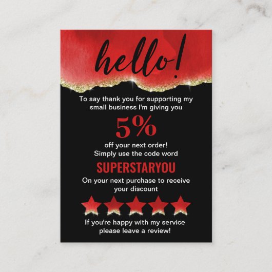 Carte De Visite Remise du logo de la Parties scintillant d'or prof (Devant)