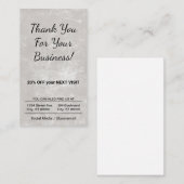 Carte De Visite Remise Merci (Devant / Derrière)