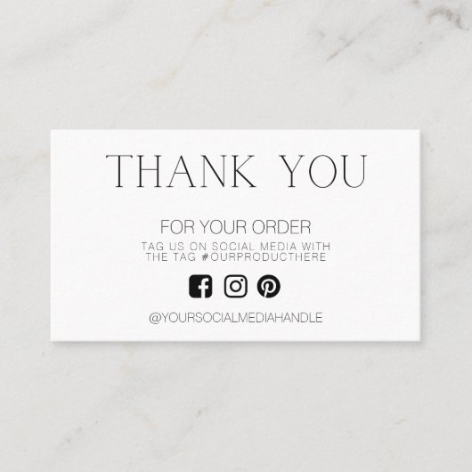 Carte De Visite Remise sur Merci élégant traditionnel (Devant)