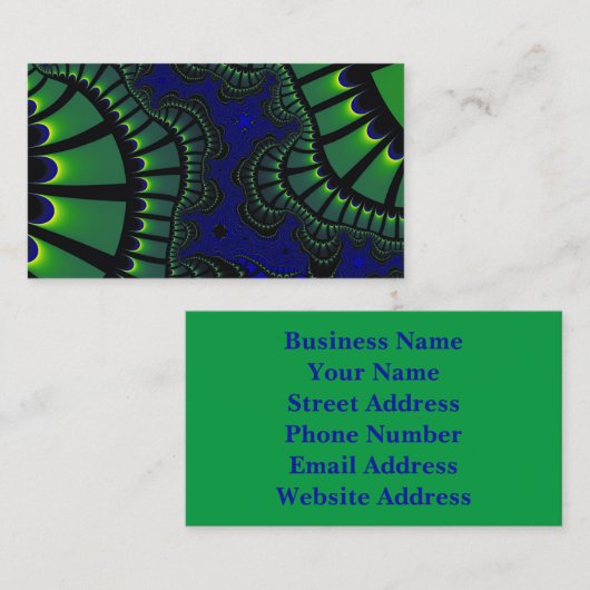 Carte De Visite Remix Vert et Bleu (Devant / Derrière)