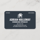 Carte De Visite Remodeling Specialist Contractor Modern Charcoal (Devant)