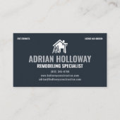 Carte De Visite Remodeling Specialist Modern Charcoal and Silver (Devant)