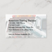 Carte De Visite Remorquage Automobile Et Assistance Routière (Devant)