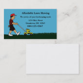 Carte De Visite Remorquage de pelouse et aménagement paysager (Devant / Derrière)