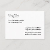 Carte De Visite Remorquage et naufrageur (Dos)