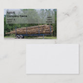 Carte De Visite remorque chargée de bois de papeterie (Devant / Derrière)