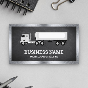 Carte De Visite Remorque de camion de transport logistique tableau