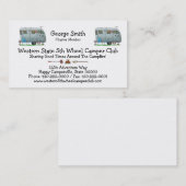 Carte De Visite Remorque de campeur spartiate rv HSH (Devant / Derrière)