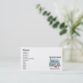 Carte De Visite remorque parc déchets avec classe (Debout devant)