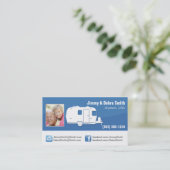 Carte De Visite Remorque rv de voyage/cartes de camping (Debout devant)