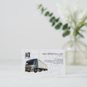 Carte De Visite Remorque semi-remorque de transport de camion (Debout devant)