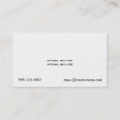 Carte De Visite Remous argenté fleuri de diamants turquoises noirs (Dos)