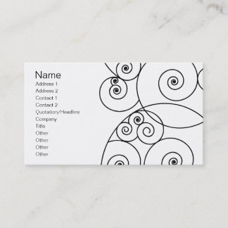 Carte De Visite Remous - blanc