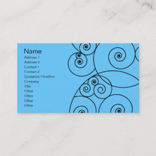Carte De Visite Remous - bleu
