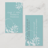 Carte De Visite Remous bleus de branches de mousse (Devant / Derrière)