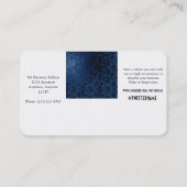 Carte De Visite Remous bleus de velours de Faux (Dos)