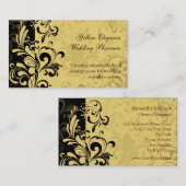 Carte De Visite Remous contemporain jaune et noir (Devant / Derrière)