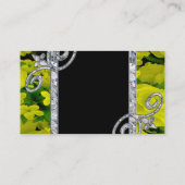 Carte De Visite Remous de diamant et roses jaunes (Dos)