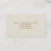 Carte De Visite Remous de fleur de Lotus sur la toile (Dos)