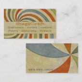 Carte De Visite Remous de papier rétro (Devant / Derrière)