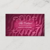 Carte De Visite Remous élégant d'impression et de bijou de zèbre (Devant)