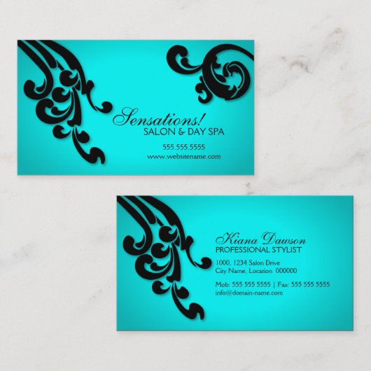 Carte De Visite Remous élégants (Devant / Derrière)