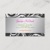 Carte De Visite remous élégants de la version 2 du traiteur (Dos)