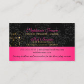 Carte De Visite Remous élégants et damassé d'or (Dos)