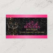 Carte De Visite Remous élégants et damassé d'or (Devant)