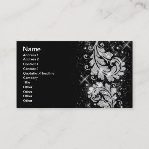 Carte De Visite Remous floraux d'affaires de parties scintillantes