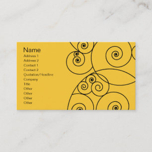 Carte De Visite Remous - jaune