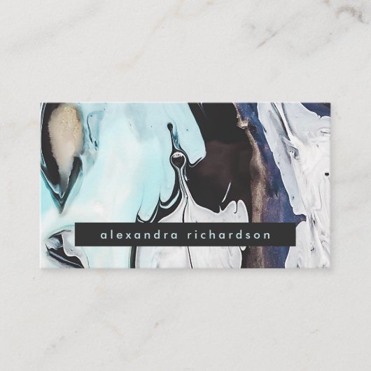 Carte De Visite Remous modernes fascinants d'encre (Devant)