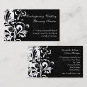 Carte De Visite Remous noir et blanc contemporain (Devant / Derrière)