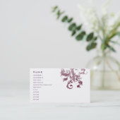 Carte De Visite Remous pourpre (Debout devant)