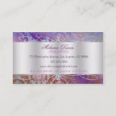 Carte De Visite Remous pourpre de damassé de brun élégant de rose (Dos)
