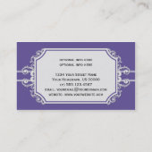 Carte De Visite Remous pourpres vintages de blanc (Dos)