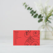 Carte De Visite Remous - rouge (Debout devant)