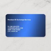 Carte De Visite Remplacement du pétrole (Dos)