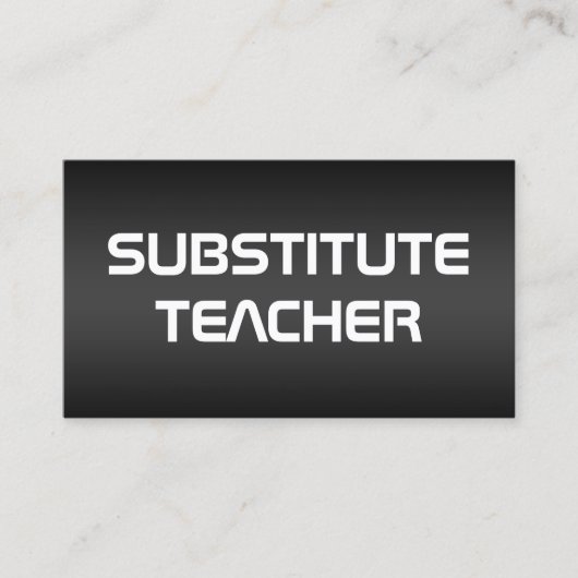 Carte De Visite Remplacer l'enseignant à l'appel (Devant)