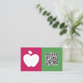 Carte De Visite Remplacer l'enseignant personnalisé QR (Debout devant)