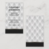 Carte De Visite Remplissage capitonné blanc | Black Weight (Devant / Derrière)