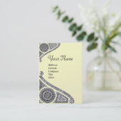 Carte De Visite RENAISSANCE ARCHITECTE MONOGRAM 4 Black Cream Pear (Debout devant)